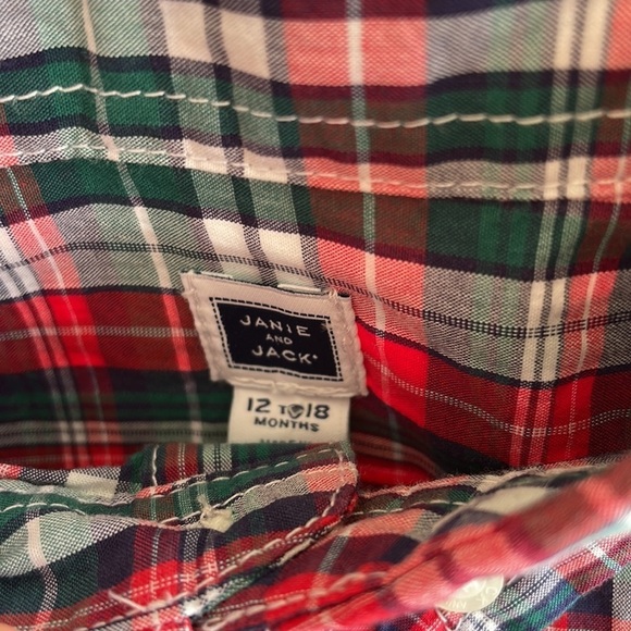 NWOT Janie and Jack boys holiday shirt size 12-18m - Picture 4 of 4